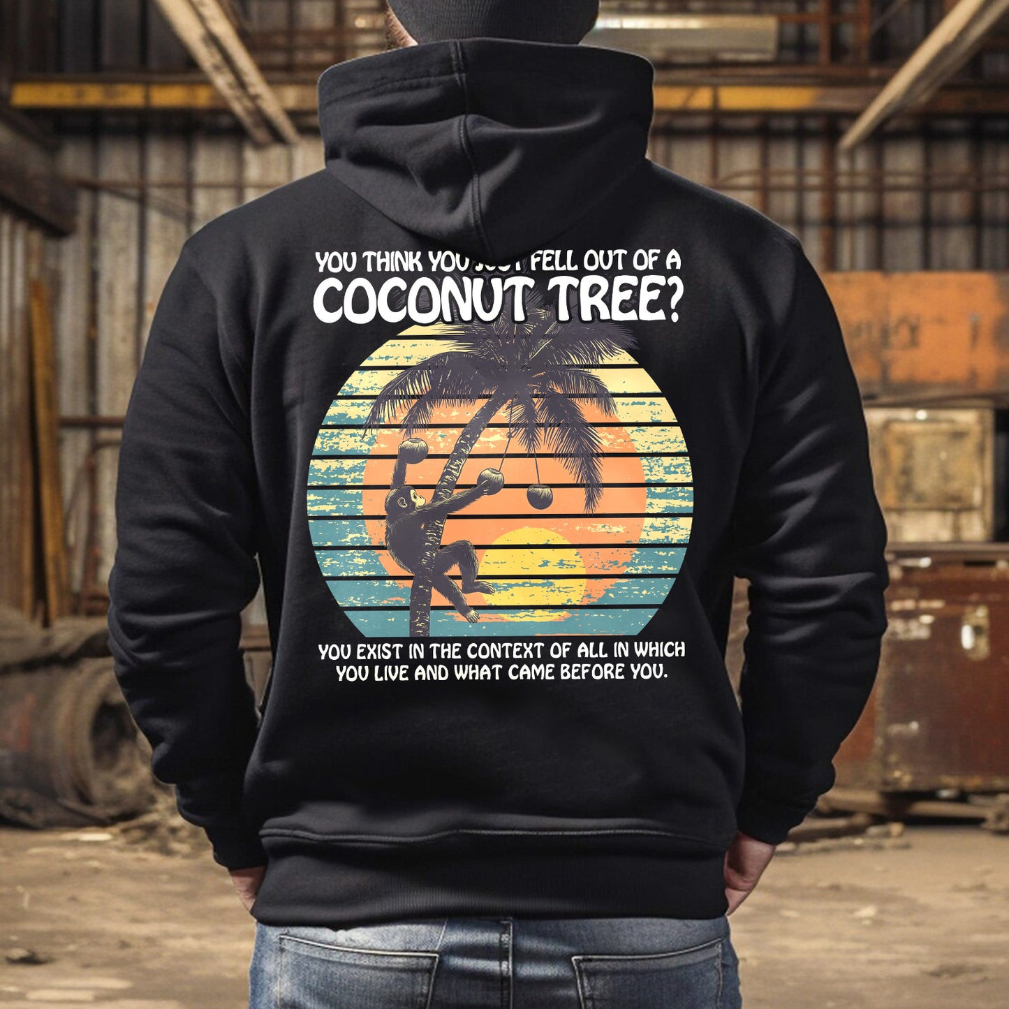 Teesdily | Comma La Coconut Tree Shirt, You Think You Just Fell Out Of A Coconut Tree Shirt, Coconut Monkey Sweatshirt Hoodie Mug, Girl Power Shirt