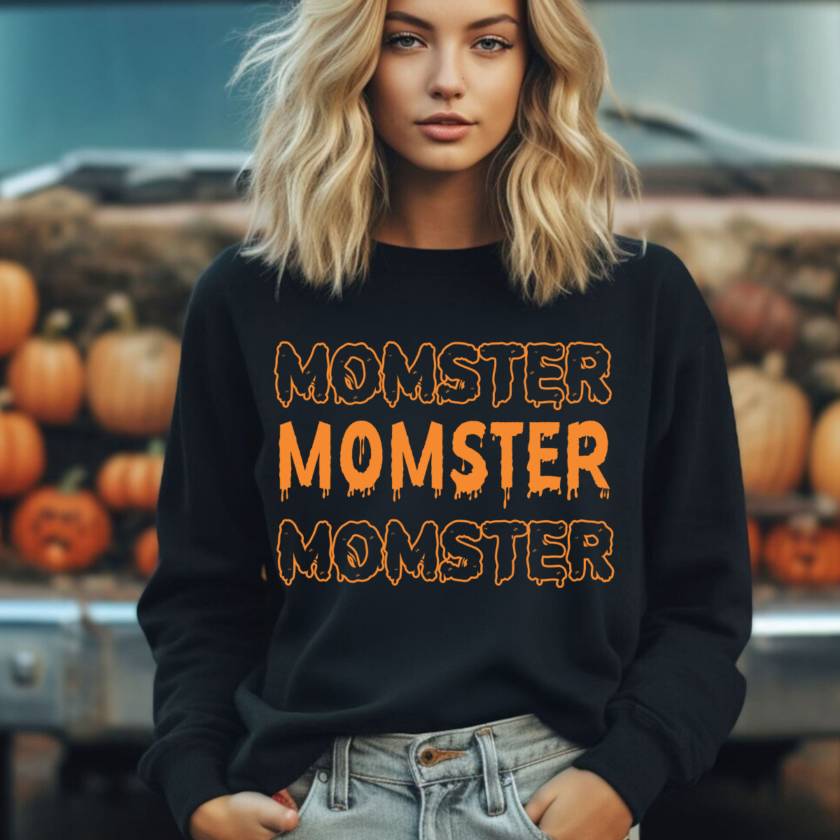 Teesdily | Dad Mom Halloween Shirt, Momster Dadcula Tee Sweatshirt Hoodie Mug, Momster Halloween Costume, Halloween Lovers Gifts, Mom Dad Gifts