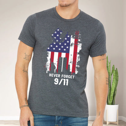 Teesdily | Patriot Day Shirt, Never Forget 911 T-shirt, The Statue Of Liberty American Flag Sweatshirt Hoodie Mug, Memorial Shirt, Remembrance Gift