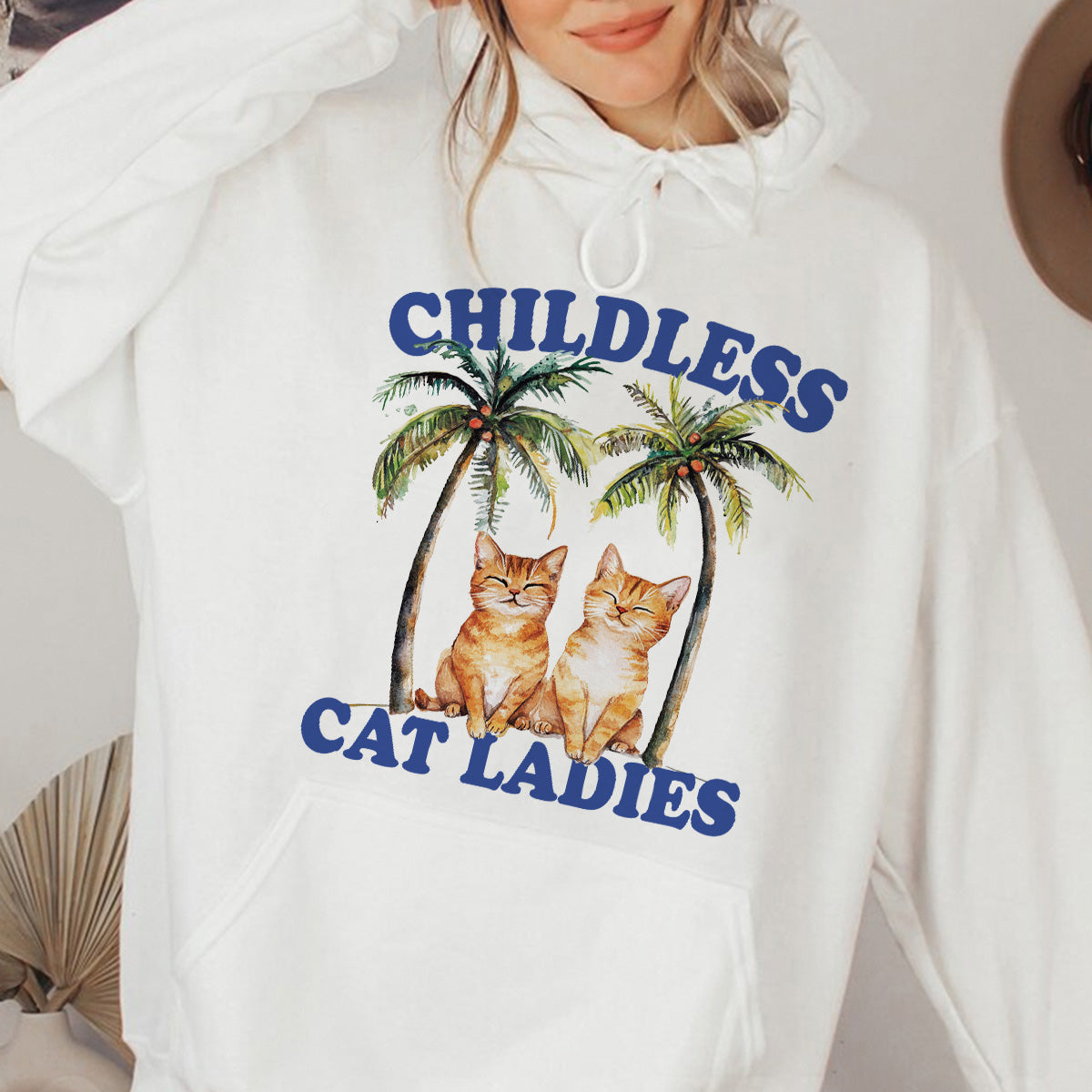 Teesdily | Childless Cat Ladies Shirt, Comma La Coconut Tree Sweatshirt, Childless Cat Lady Hoodie Mug, Ka- Mala Coconut Tee, Cat Lover Gift