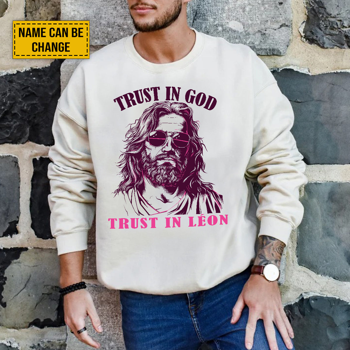 Teesdily | Customized Jesus Sun Glasses Shirt, Trust In God Trust In Me, Summer Day Unisex Tshirt Hoodie Sweatshirt, Christian Gift Mug