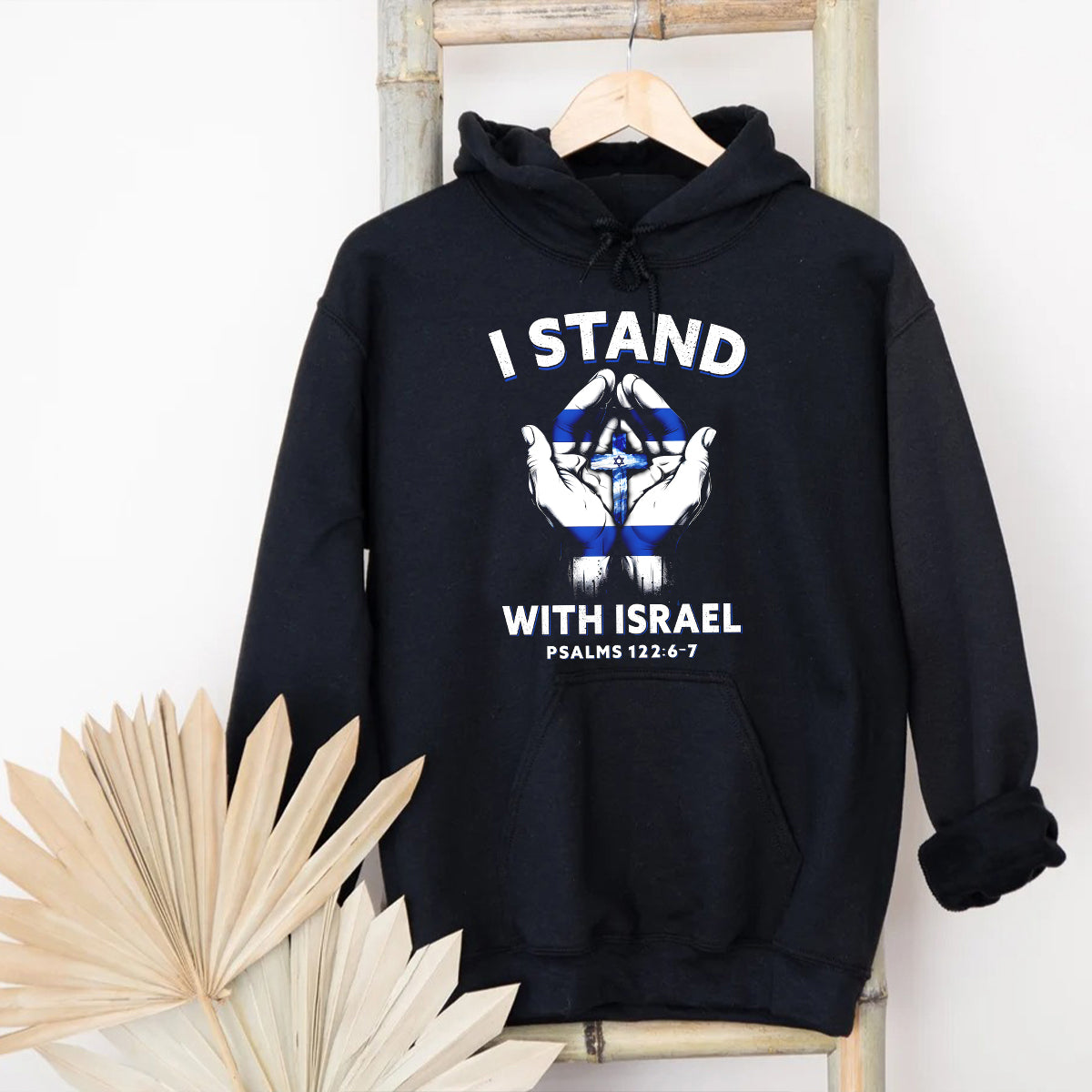 Teesdily | I Stand With Israel Back Design Tshirt, Jesus Hoodie Sweatshirt Mug, Israel Flag Shirt, Israel Support Gifts