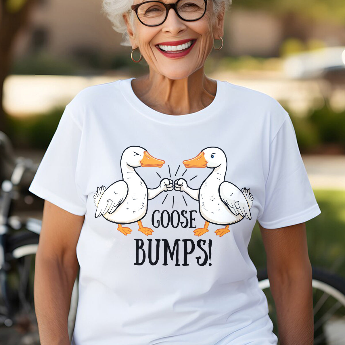 Teesdily | Goose Bumps Shirt, Silly Goose T-shirt, Funny Goose Sweatshirt Hoodie Mug, Goose Lover Tee, Funny Goose Couple, Sarcastic Goose Gifts