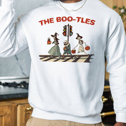 Teesdily | The Boo-tles Shirt, Halloween Witchy Sweatshirt, Halloween Boo-tles T-shirt, Witch Skeleton Mummy Pumpkin Hoodie Mug Gift