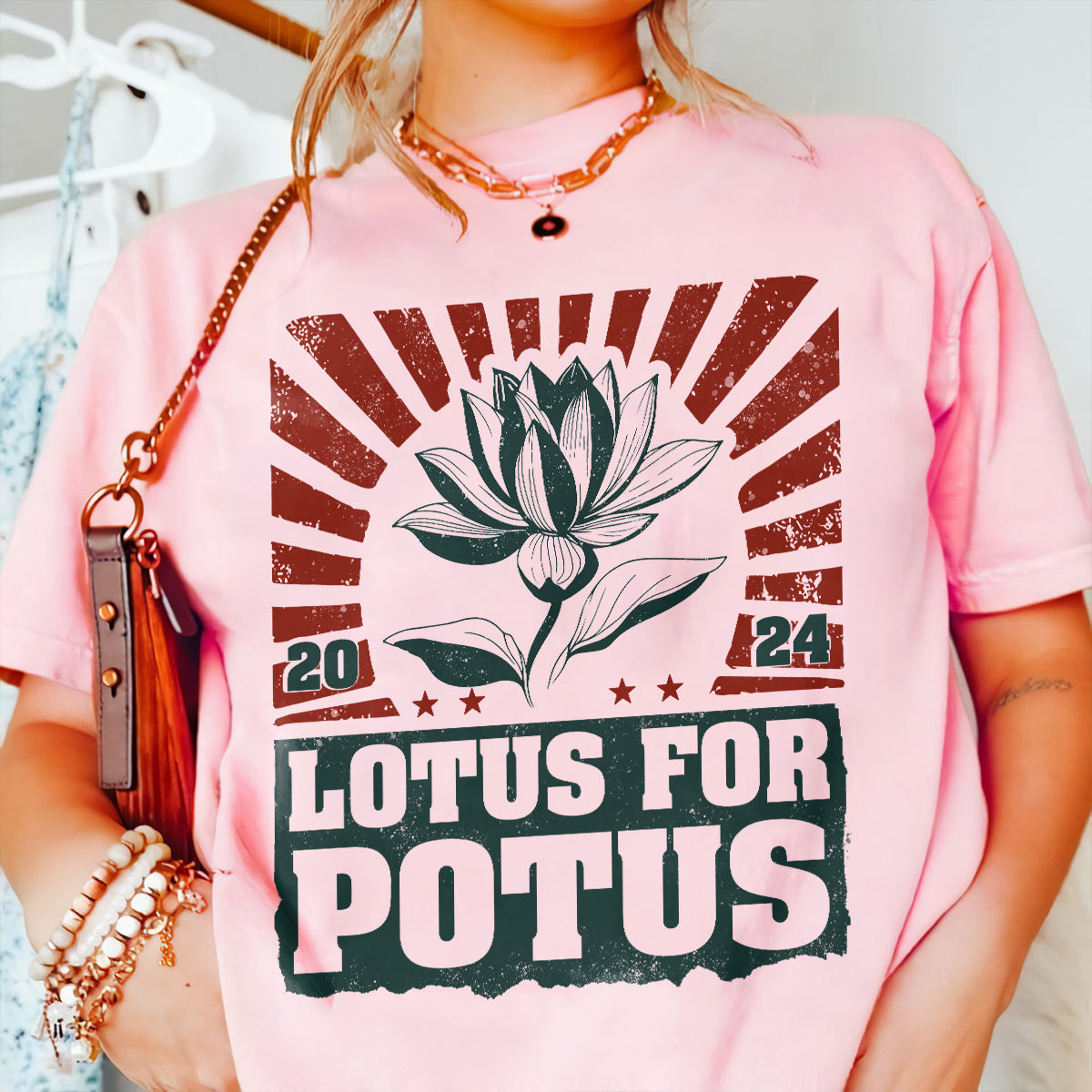 Teesdily | Lotus Shirt, Lotus For Potus T-shirt, Madame Leader Sweatshirt Hoodie Mug, Potus Shirt, Ka-mala Shirt, I'm Speaking Tee, Gift For Women