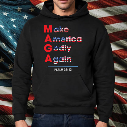 Teesdily | Jesus Patriotism American Shirt, Make America Godly Again Jesus Shirt, Jesus Lover Unisex Tshirt Hoodie Sweatshirt Mug, Christian Gifts