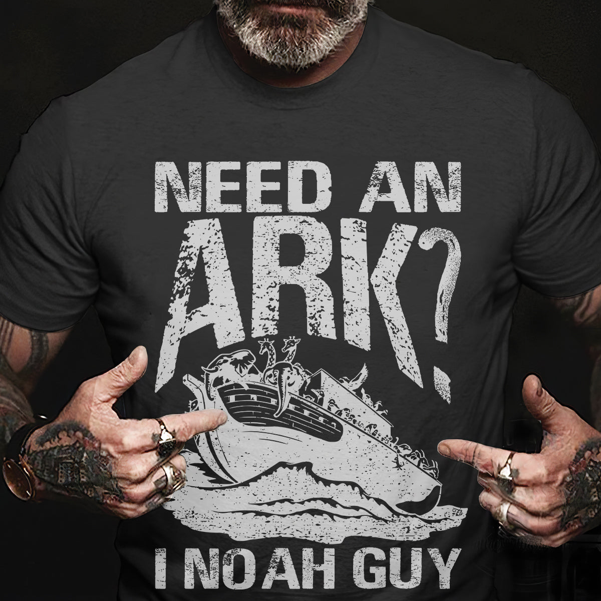 Teesdily | Jesus Fishing Shirt, Need An Ark I Noah Guy A Whimsical Hoodie Sweatshirt, Gift For Christians, Great For Noah's Ark Anniversary