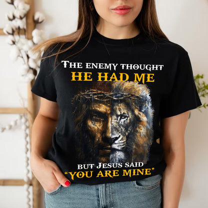 Teesdily | Lion Of Judah Shirt, Jesus Said You Are Mine Casual Shirt, Lion Of God Novelty Shirt, Jesus Lover Gift Unisex Tshirt Hoodie Sweatshirt Mug