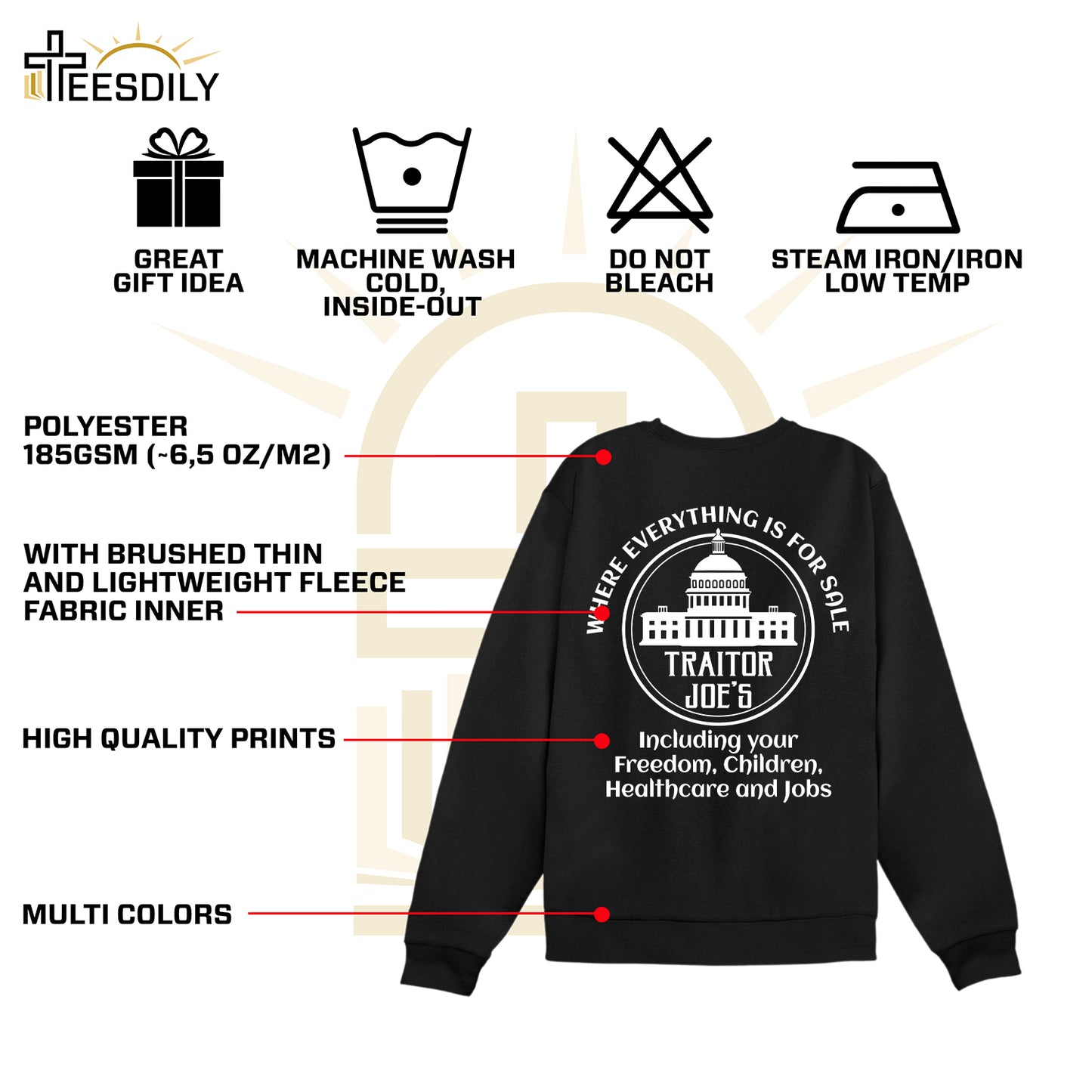 Teesdily | Freedom, Healthcare, Jobs, Children's Rights T-shirt, Where Everything Is For S&ale Shirt Sweatshirt Hoodie Mug, Trending Shirt