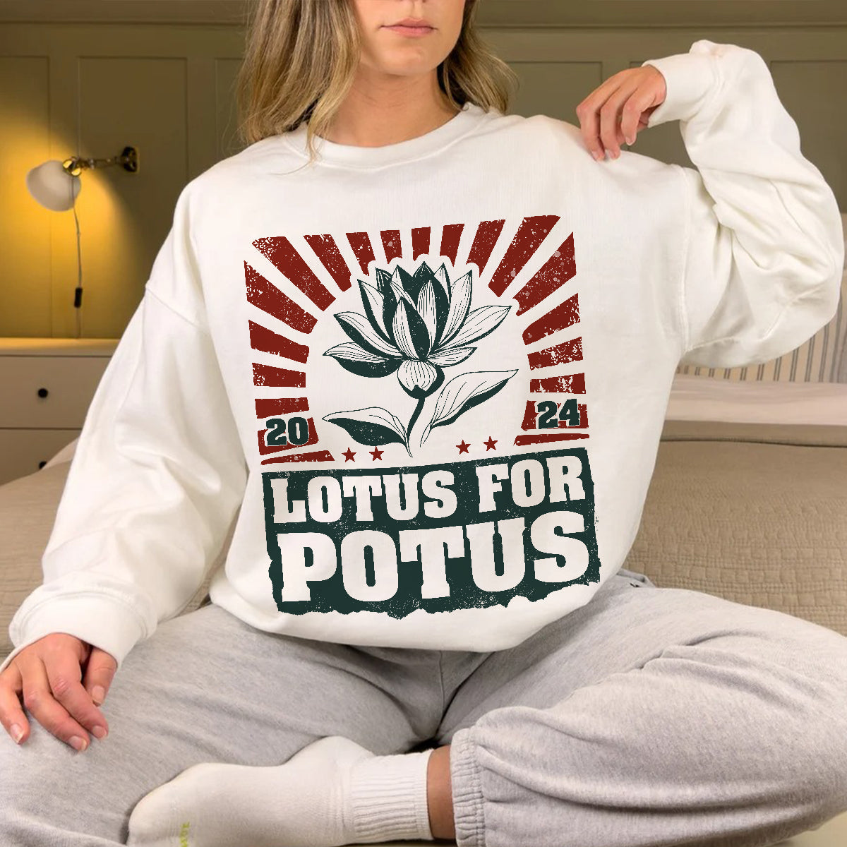 Teesdily | Lotus Shirt, Lotus For Potus T-shirt, Madame Leader Sweatshirt Hoodie Mug, Potus Shirt, Ka-mala Shirt, I'm Speaking Tee, Gift For Women