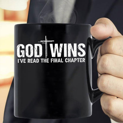 Teesdily | Jesus Cross Shirt, God Wins I've Read The Final Chapter Tee Sweatshirt Hoodie Mug, God Faith Believer Gifts, Jesus Lovers Tee