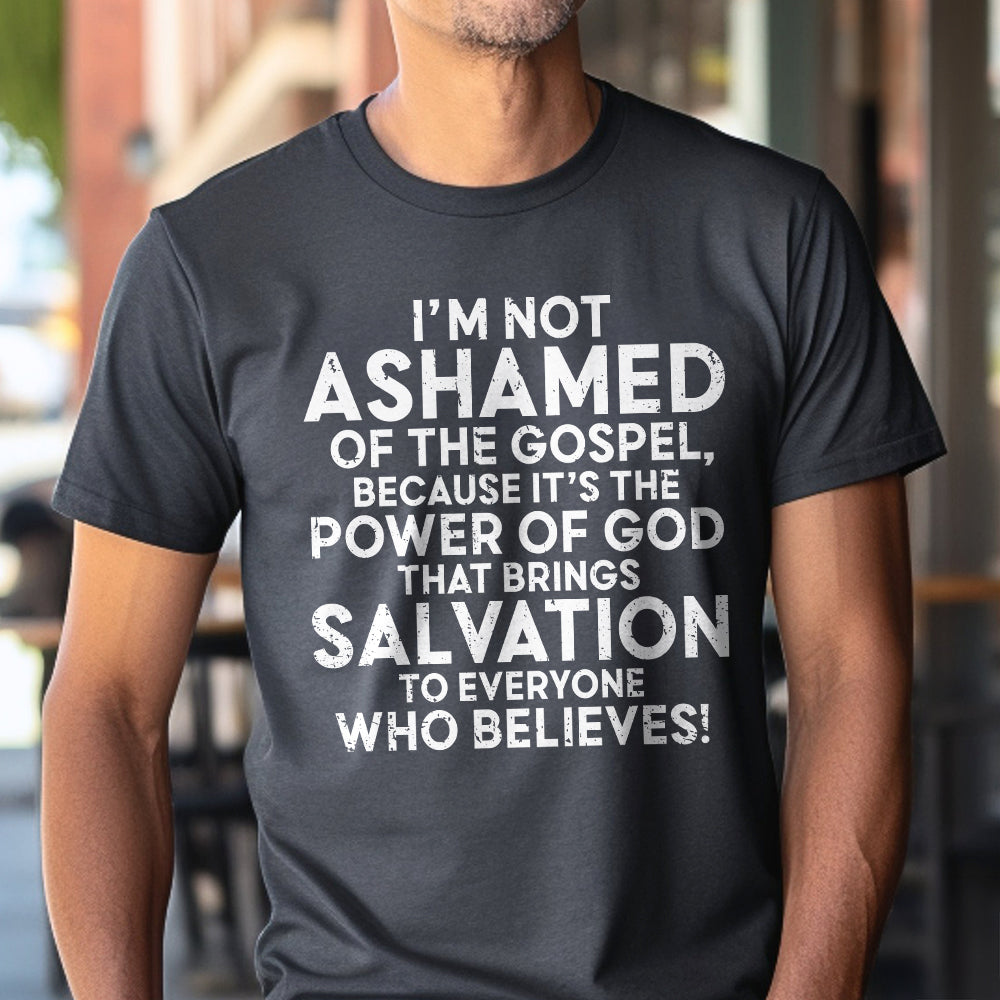 Teesdily | Jesus Shirt, I'm Not Ashamed Of The Gospel Tee Sweatshirt Hoodie Mug, Jesus Lover Gift, Unisex Tee, Christmas Gift