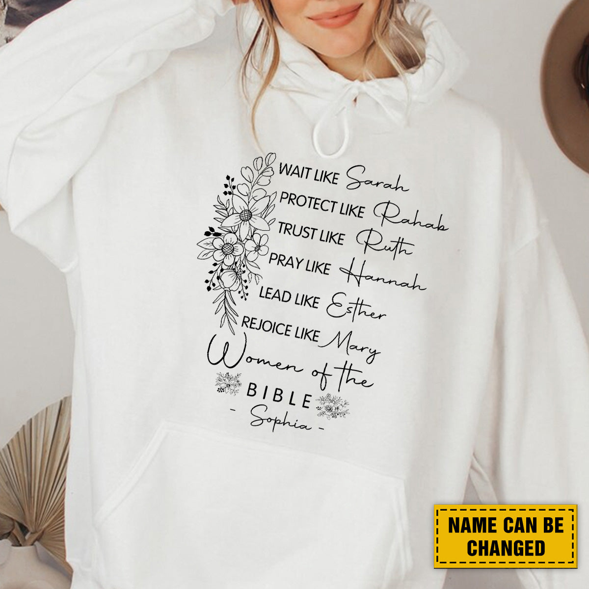 Teesdily | Customized Women Of The Bible Shirt, Wait Like Sarah Rejoice Like Mary Tee Sweatshirt Hoodie Mug, Christian Lovers Gifts, Jesus Pastor Tee