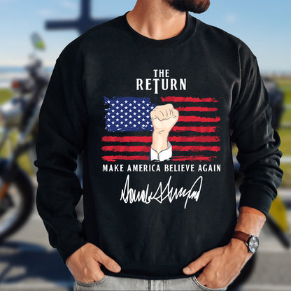 Teesdily | American Patriotic Shirt, The Return Patriotism Support Tee Sweatshirt Hoodie Mug, Patriotic Unisex Shirt