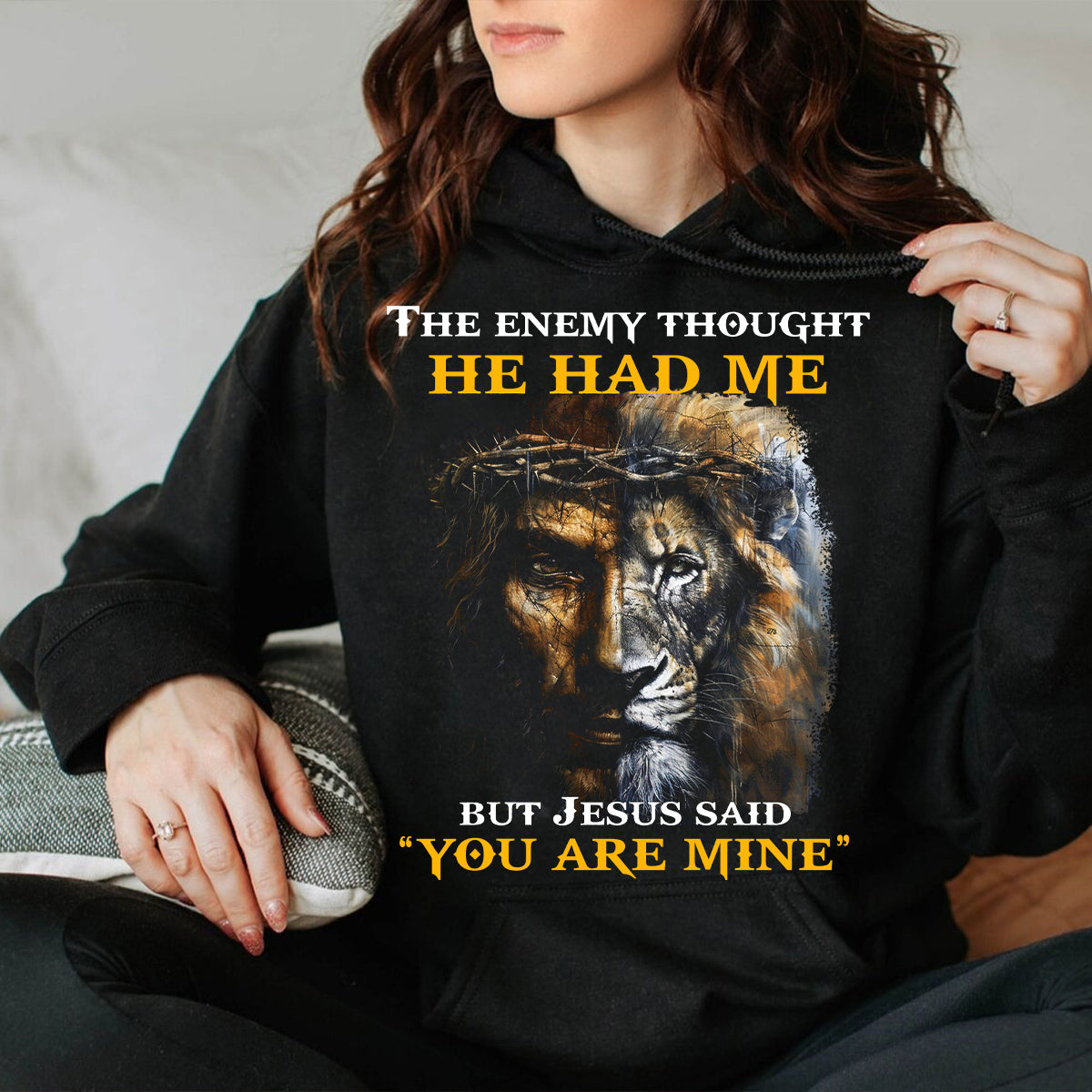 Teesdily | Lion Of Judah Shirt, Jesus Said You Are Mine Casual Shirt, Lion Of God Novelty Shirt, Jesus Lover Gift Unisex Tshirt Hoodie Sweatshirt Mug