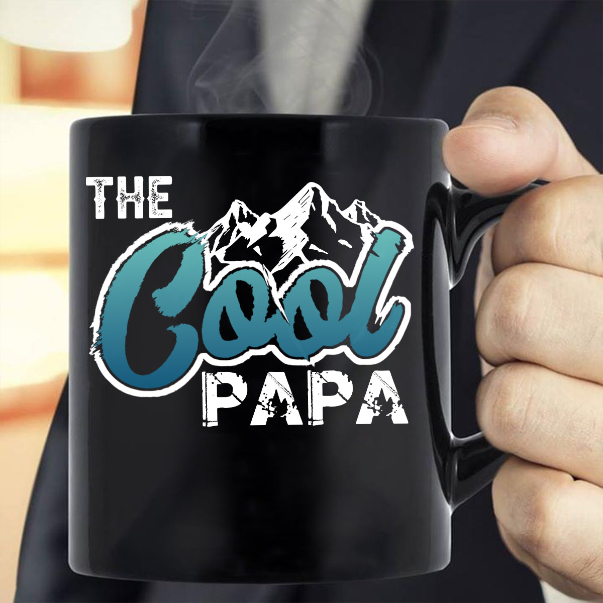 Teesdily | Papa Mountain Shirt, The Cool Papa Shirt, Father's Day Gift, Gift For Dad Unisex Tshirt Hoodie Sweatshirt Mug