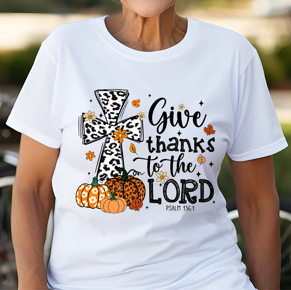 Teesdily | Jesus Thanksgiving Shirt, Give Thanks To The Lord Tee Sweatshirt Hoodie Mug, Jesus Lover Gift, Thanksgiving Gift