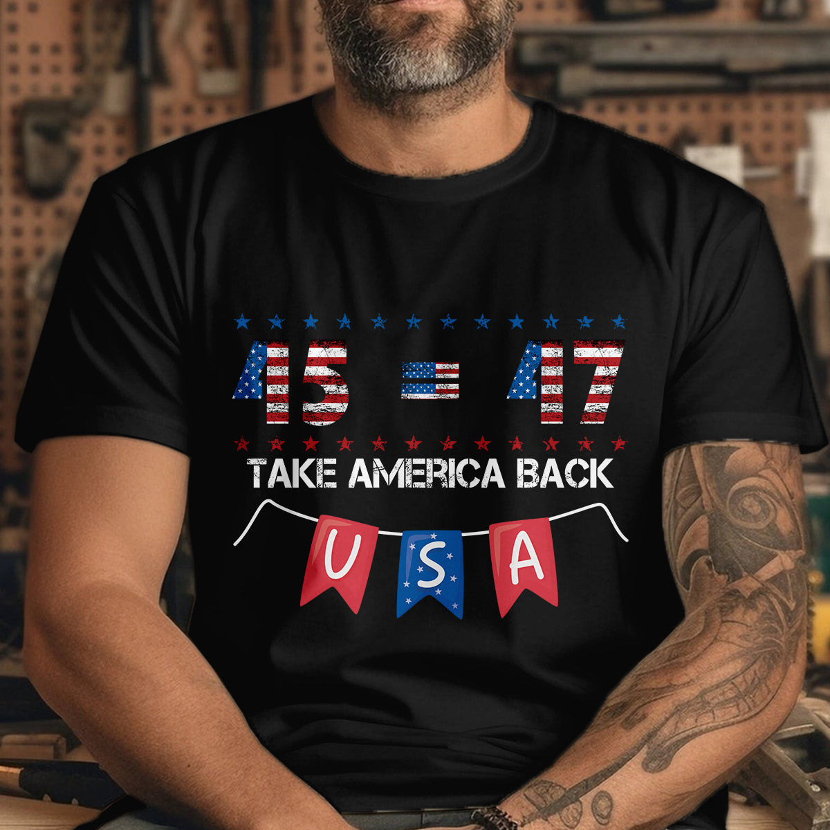 Teesdily | 45 47 Take America Back Shirt, Independence Day American Flag T-shirt, God Bless America Sweatshirt, US Pride Hoodie, Patriot Mug Cup Gift