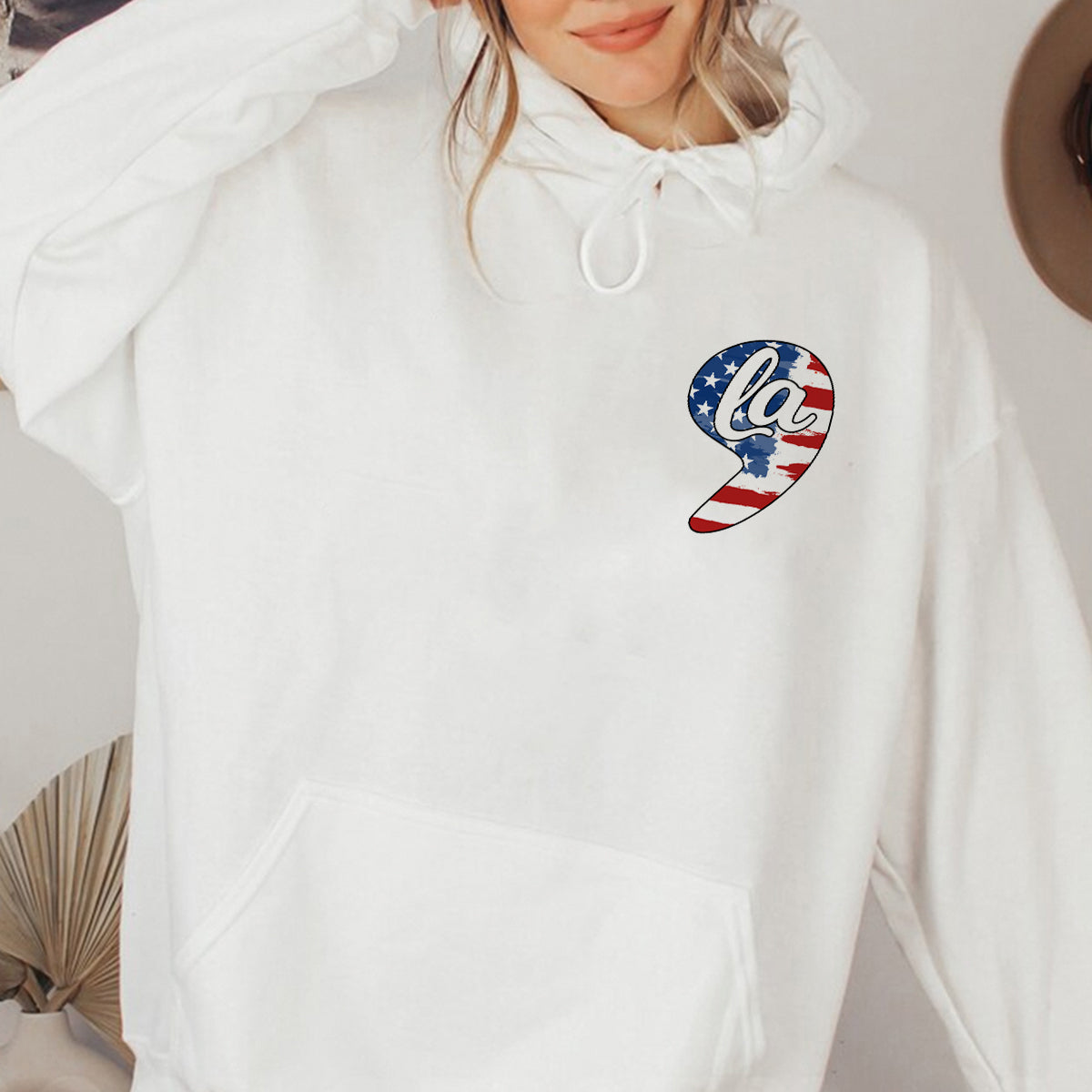 Teesdily | Comma-la Shirt, Madam President Us Flag Sweatshirt Hoodie Mug, Comma La For The People, Support Women Tee, I Am Speaking, Patriot Gift