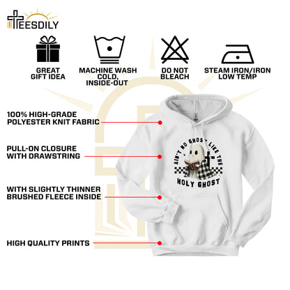 Teesdily | Holy Spirit Jesus Halloween Shirt, Ain't No Ghost Like The Holy Ghost Tee Sweatshirt Hoodie Mug, Halloween Christian Shirt