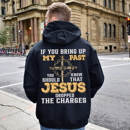 Teesdily | Jesus Cross Crown Of Thorn Shirt, Jesus Dropped The Charges Hoodie Sweatshirt Mug, Christian Backside Shirt, God Believer Gifts