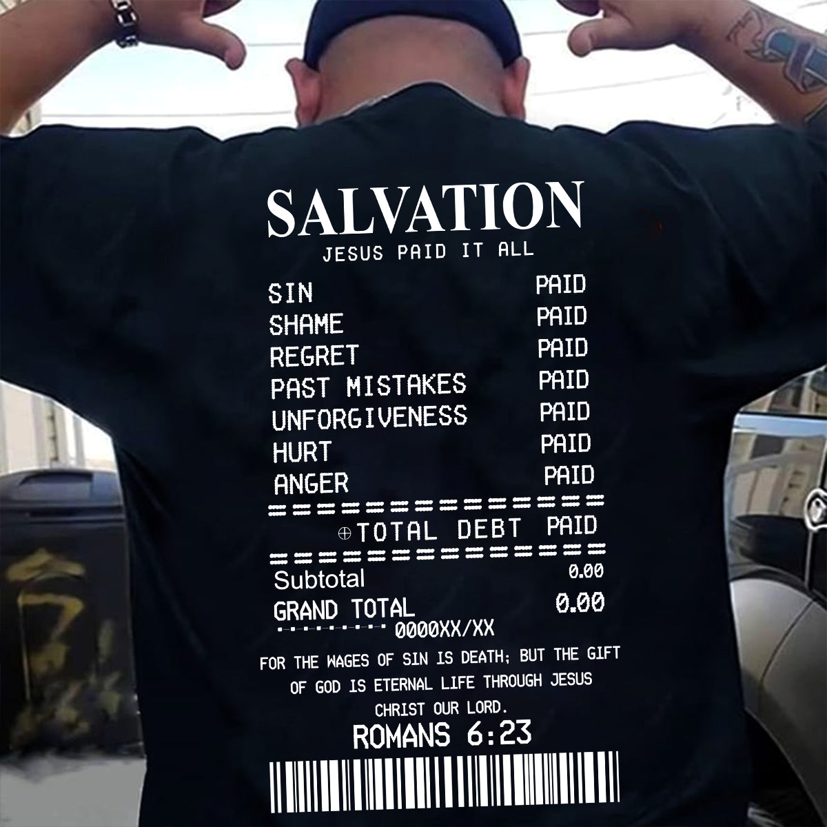 Teesdily | Salvation Jesus Paid It All Novelty Shirt, Religious Casual Shirt, Jesus Lover Basic Tee, God Prayer Unisex Tshirt Hoodie Sweatshirt Mug