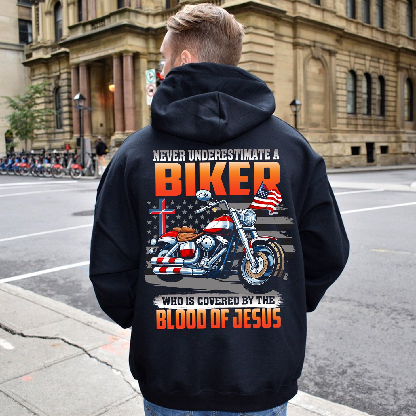 Teesdily | Christian Biker Shirt, Never Underestimate A Biker Back Design Shirt, Biker Unisex Hoodie Sweatshirt, Biker Gift Mug, Speed Lovers