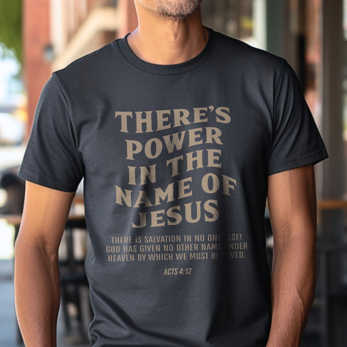 Teesdily | There's Power In The Name Of Jesus Acts 4:12 Jesus Shirt, Name Of Jesus Hoodie, Power Of Jesus Sweatshirt, Christian Mug