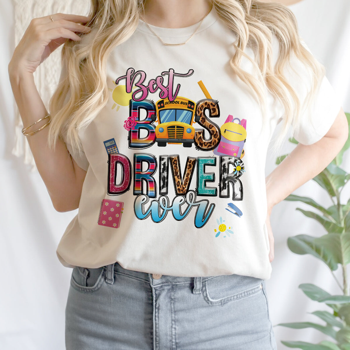 Teesdily | Best Bus Driver Ever Shirt, Back To School Season Tee, First Day Of School Shirt, School Bus Driver Mug Sweatshirt Hoodie, Bus Driver Gift