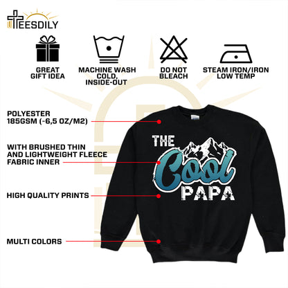 Teesdily | Papa Mountain Shirt, The Cool Papa Shirt, Father's Day Gift, Gift For Dad Unisex Tshirt Hoodie Sweatshirt Mug