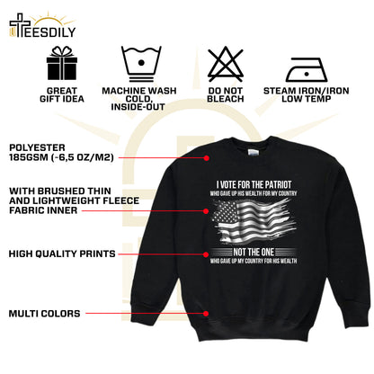 Teesdily | American Flag T-shirt, I Support The Patriot Who Gave Up His Wealth For My Country Tee Hoodie Sweatshirt Mug, Patriotism Apparel