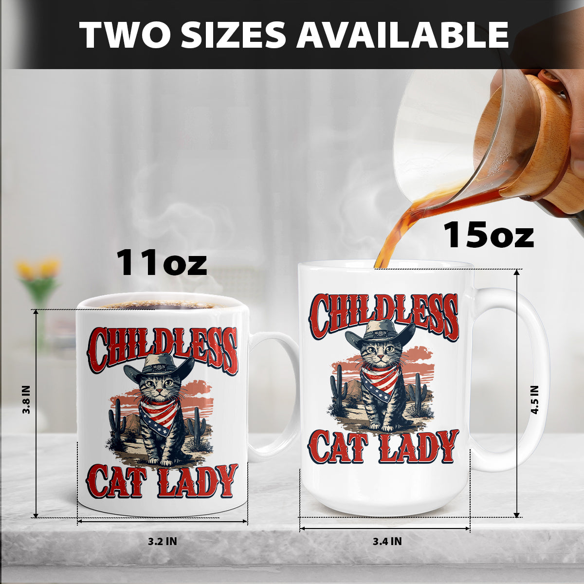 Teesdily | Childless Cat Lady Shirt, Childless Cat Lady For Comma La Sweatshirt Hoodie Mug, Vintage Cat Cowboy T-shirt, Kama-laa Tee, Patriot Gift