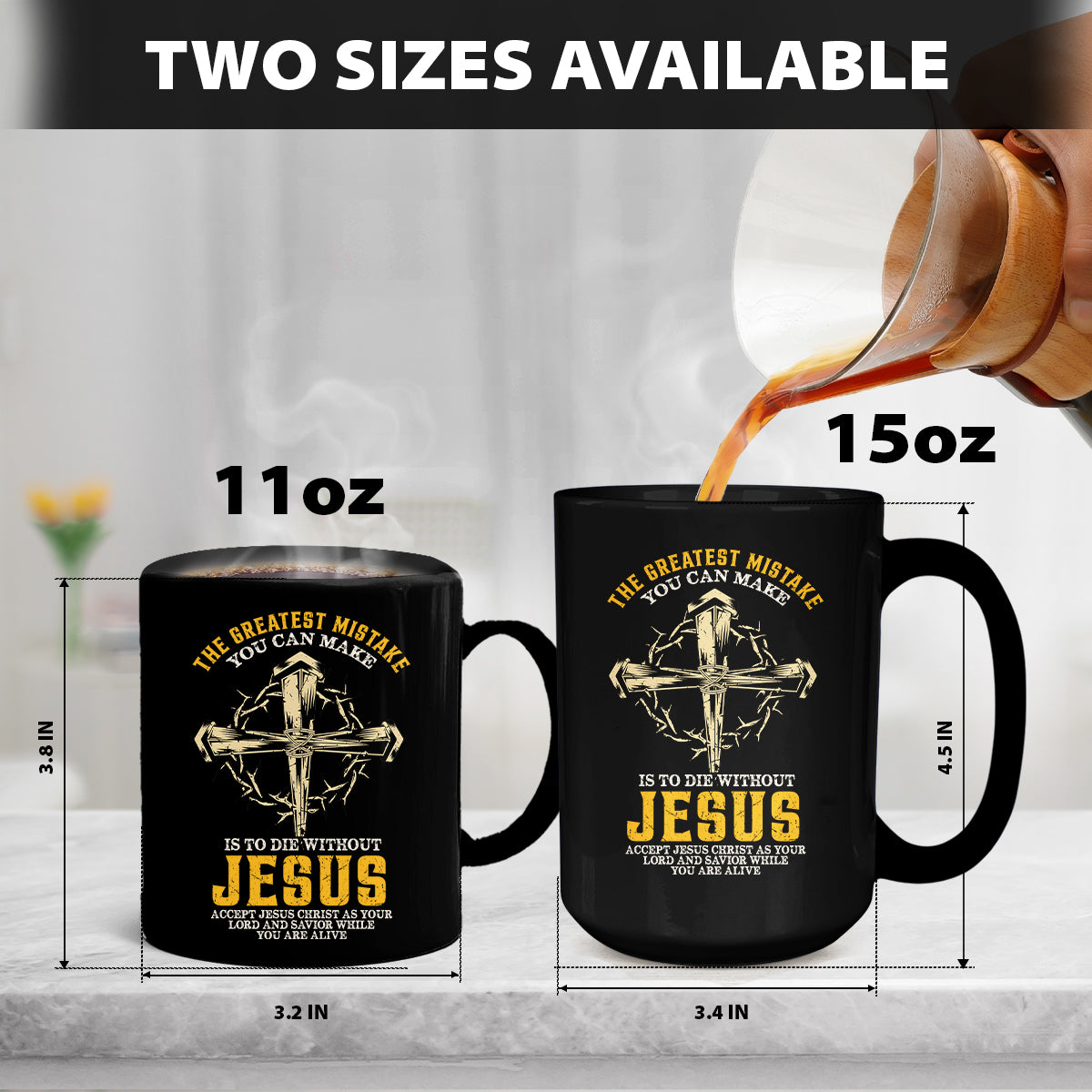 Teesdily | Jesus Cross Crown Shirt, The Greatest Mistake You Can Make Is To Die Without Jesus Tee, Christian Gifts Unisex Tshirt Hoodie Sweatshirt Mug