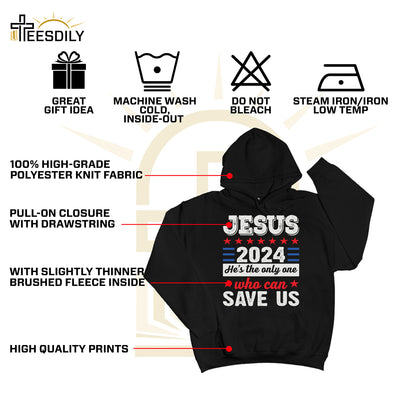 Teesdily | Jesus American Shirt, Jesus Who Can Save Us Tee Sweatshirt Hoodie Mug, Patriotic Christian Tee, Jesus Lover Gift, Patriotic Jesus Gift