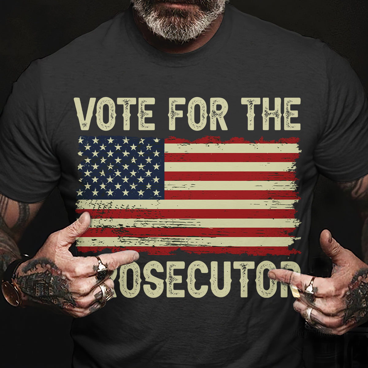 Teesdily | American Flag Patriotic Shirt, Support For The Prosecutor Tee Sweatshirt Hoodie Mug, Support Apparel Gifts, Support Tee