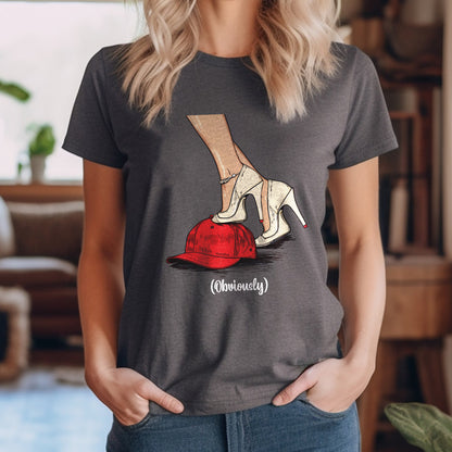 Teesdily | High Heel Obviously Shirt, High Heel Women Sweatshirt, Comma La T-shirt, Red Baseball Cap Tee, We Are Not Going Back Mug, Women Gift