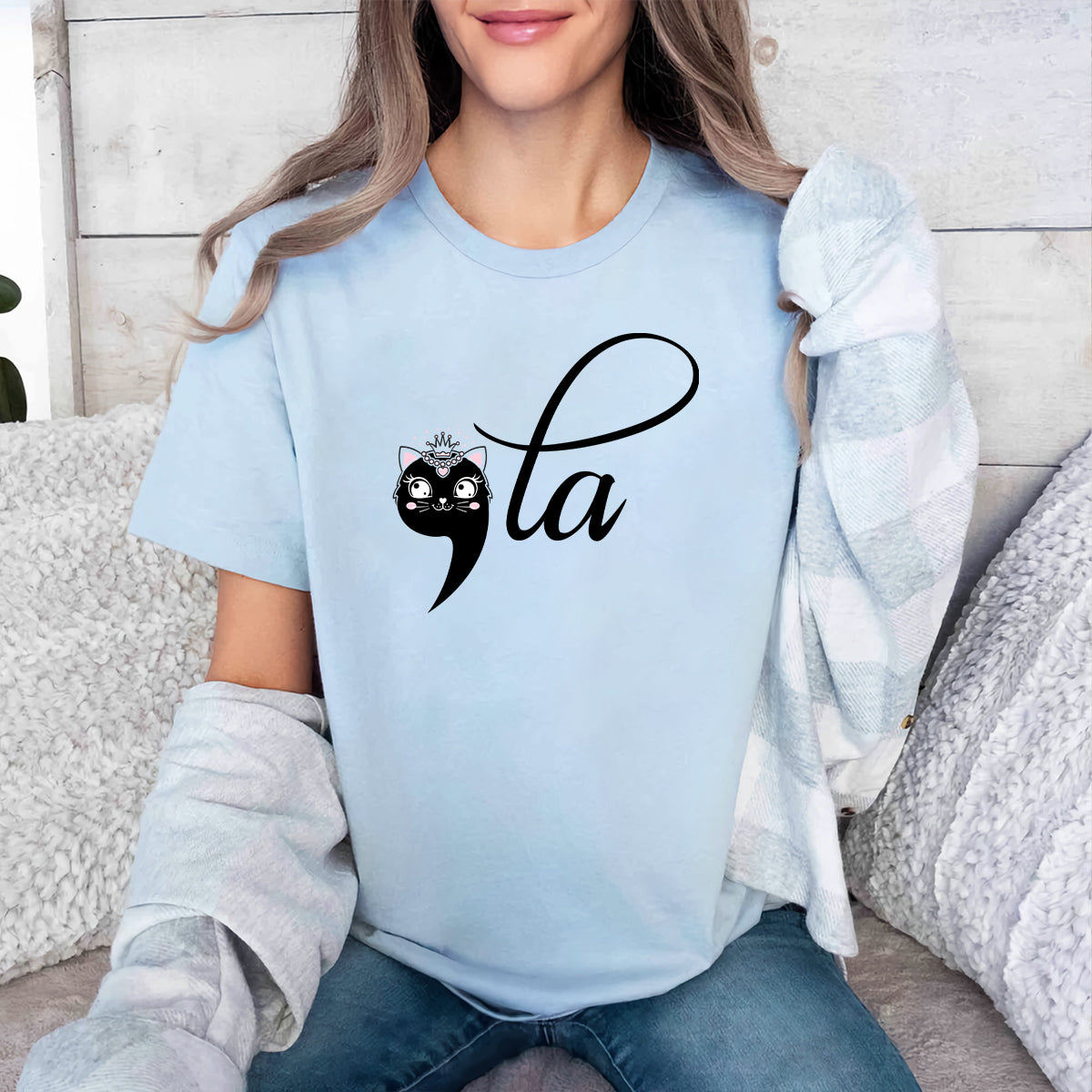 Teesdily | Comma La Shirt, Childless Cat Lady Sweatshirt Hoodie Mug, Childless Cat Lady For Ka-malla, Madam Leader Lady Patriot