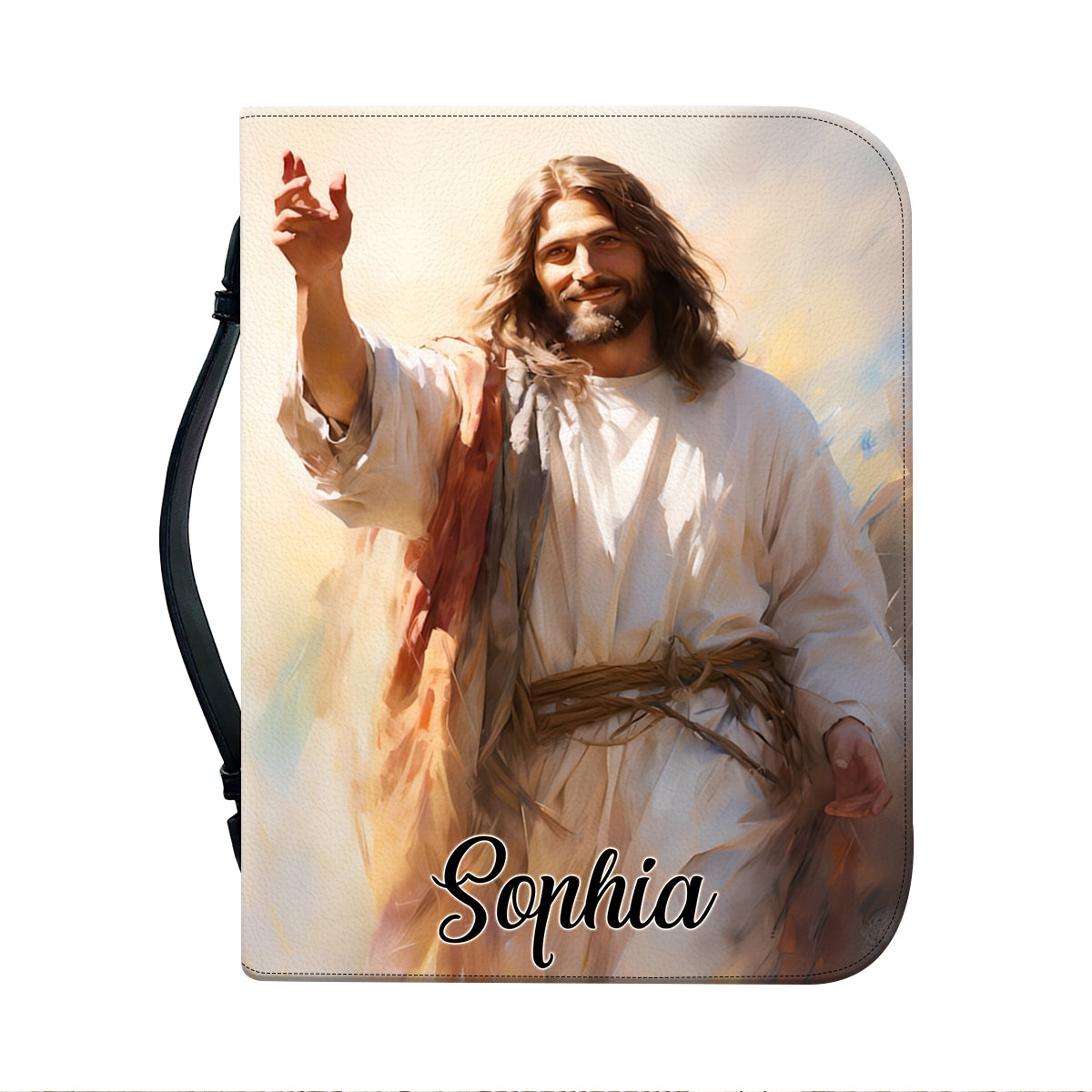 Teesdily | Jesus Painting Personalized Bible Covers, Jesus Christ Bible Study Accessories, I Am The Resurrection, God Prayer Inspirational Custom Gift