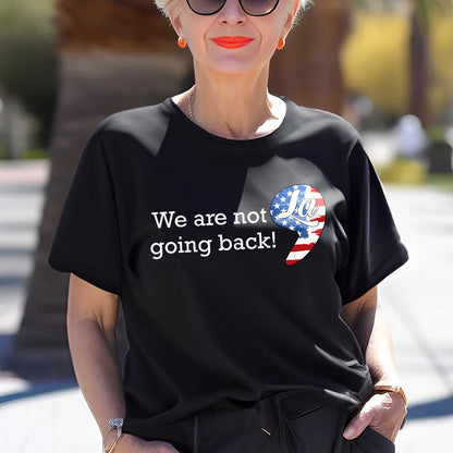 Teesdily | We Are Not Going Back Shirt, Comma La Sweatshirt, Childless Cat Lady Hoodie, Kameowla American Flag Patriot 2024 Gift