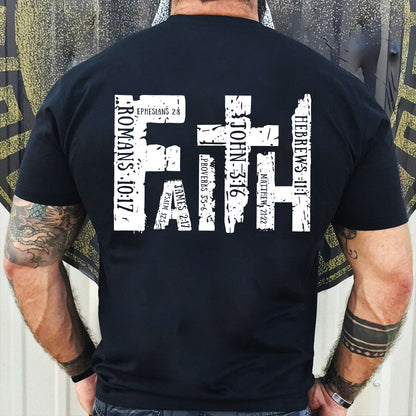 Teesdily | Jesus Faith Shirt, God Bible Verses Tee, Catholic Casual Shirt, Christian Gifts Unisex Tshirt Hoodie Sweatshirt Mug