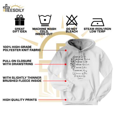 Teesdily | Customized Women Of The Bible Shirt, Wait Like Sarah Rejoice Like Mary Tee Sweatshirt Hoodie Mug, Christian Lovers Gifts, Jesus Pastor Tee