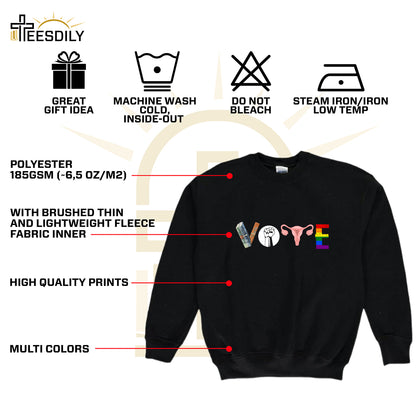 Teesdily | Roe Roe Roe Shirt, Equal Right Sweatshirt Hoodie Mug, My Body My Choice Shirt, Reproductive Rights Tee, LGBTQ T-shirt, Women Rights Gift