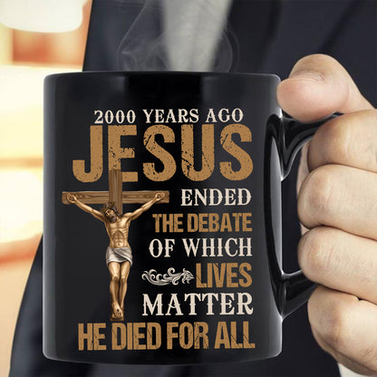 Teesdily | Jesus Crucifixion Shirt, Jesus He Die For All Shirt, Christian Bible Inspired Tee, Christian Religious Unisex Tshirt Hoodie Sweatshirt Mug