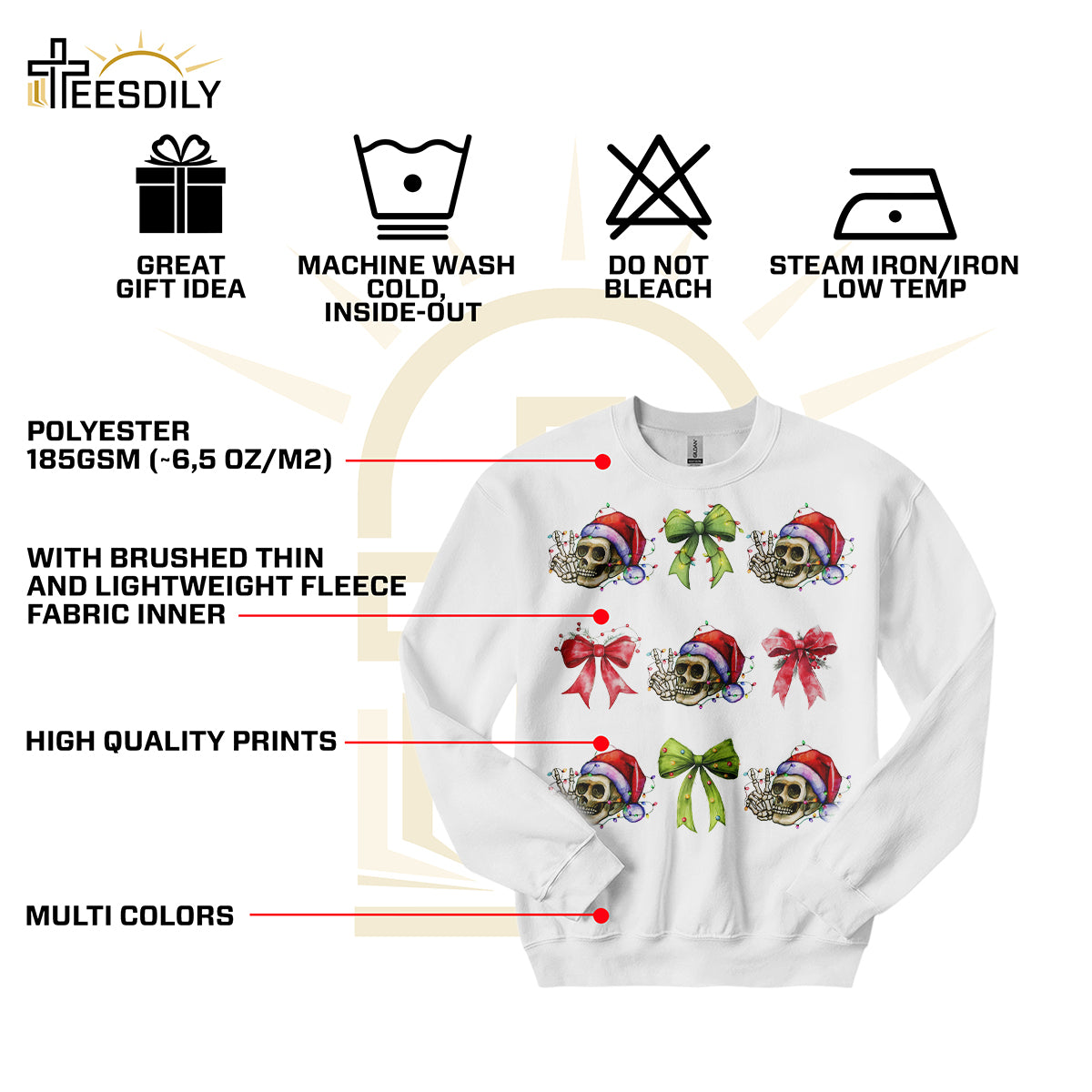 Teesdily | Christmas Coquette Skeleton Bow Shirt, Coquette Bow Skeleton Halloween Sweatshirt, Christmas Light Hoodie Mug Tee