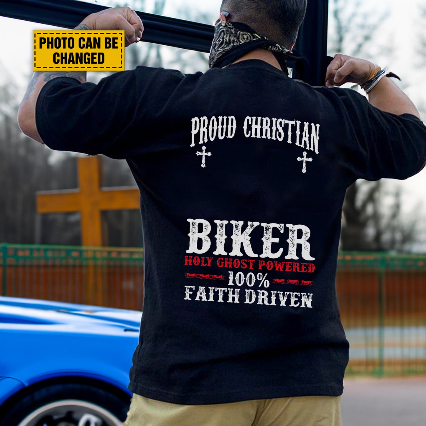 Teesdily | Customized Christian Motorcycle Shirt, Proud Christian Biker Back Design Sweatshirt Hoodie Mug, Jesus Lover Gifts, Christian Biker Apparel