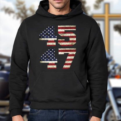 Teesdily | 45 47 Shirt, 45 47 Vintage American Flag Patriot T-shirt, Take America Back Sweatshirt Hoodie Mug, Patriotic Tee, Gift For Men Women