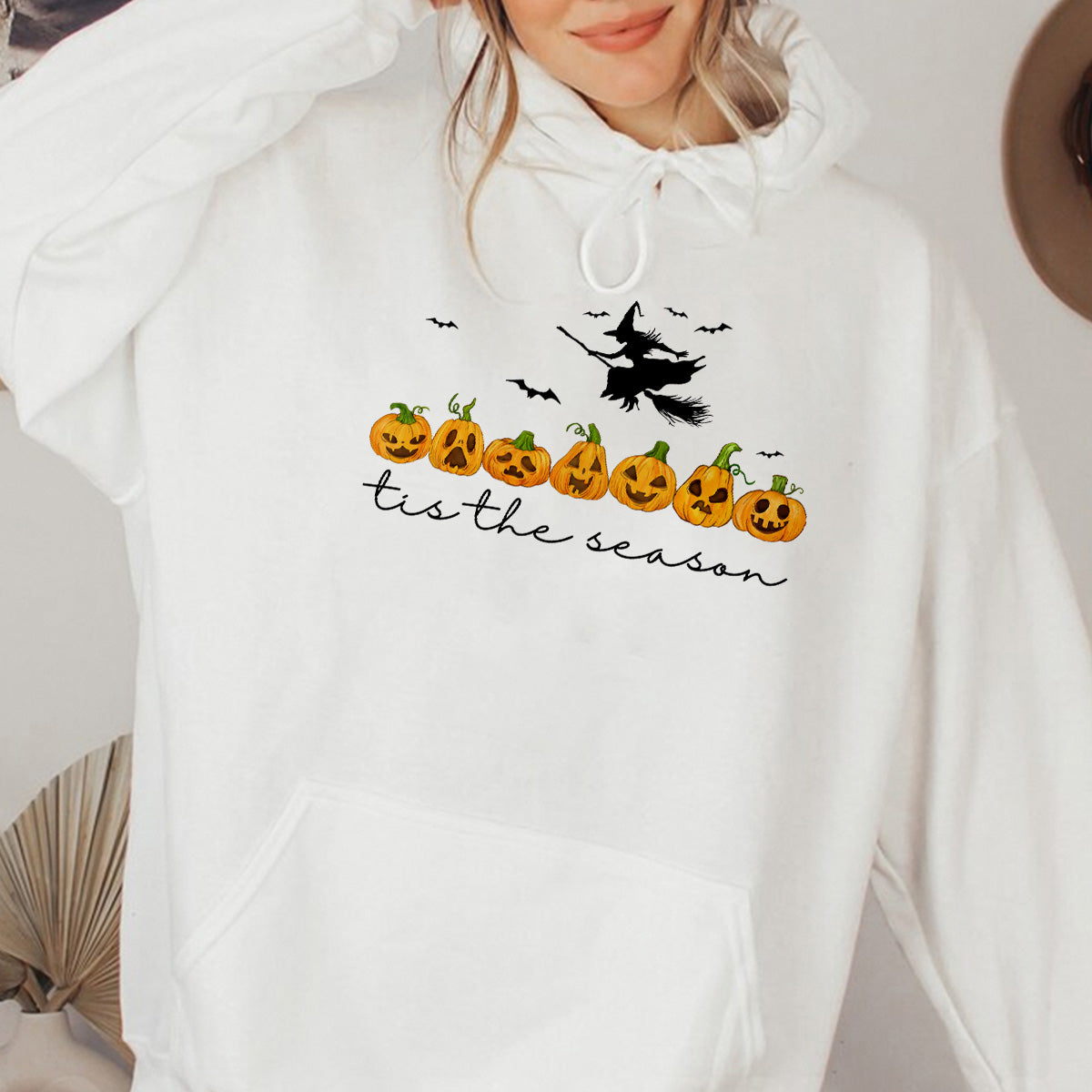 Teesdily | The Season Halloween Shirt, Funny Pumpkin Icon Tee Sweatshirt Hoodie, Spooky Season Mug, Halloween Gifts Idea