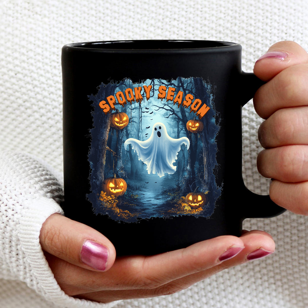 Teesdily | Halloween Ghost Pumpkin Shirt, Spooky Season Sweatshirt, Pumpkin Spooky Vibe Hoodie, Halloween Party Shirt For Women, Fall Pumpkin Tee Gift