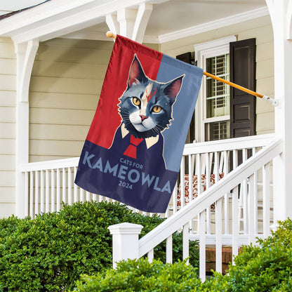 Teesdily | Cats For Kameowla 2024 Flag, Garden Flag House Outdoor Decor, Feminist 2024 Flag, Gift For Cat Lovers