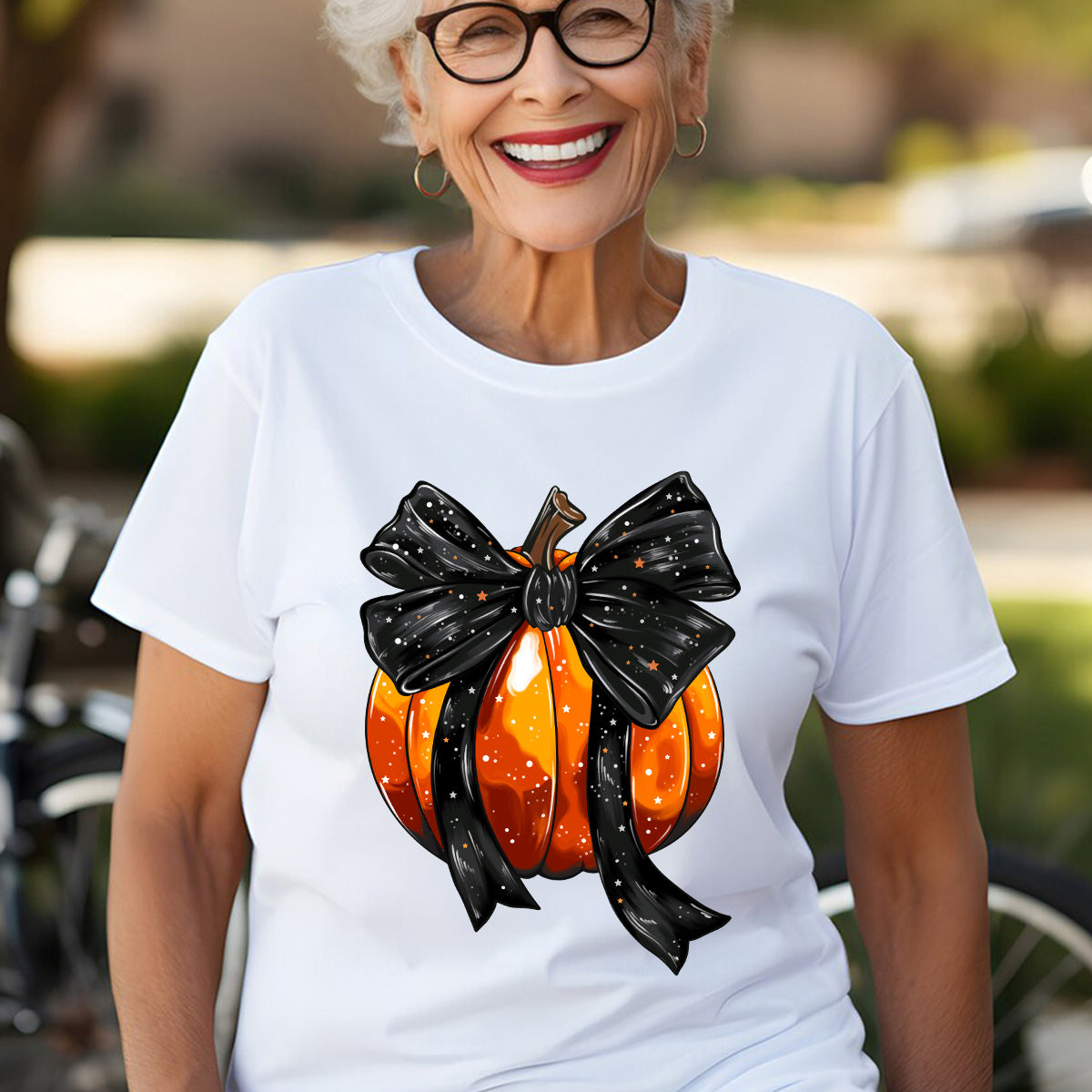 Teesdily | Retro Halloween Coquette Bow Spooky Shirt, Fall Pumpkin Coquette Bow Sweatshirt, Fall Vibes Hoodie, Fall Season Shirt, Halloween Tees